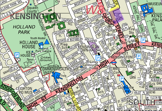 Escorts map for south kensington. Asian Escorts London maps